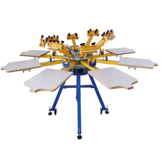 ロータリー印刷機 4カラー、6カラー、8カラー 6ステーション シルクスクリーン 機材