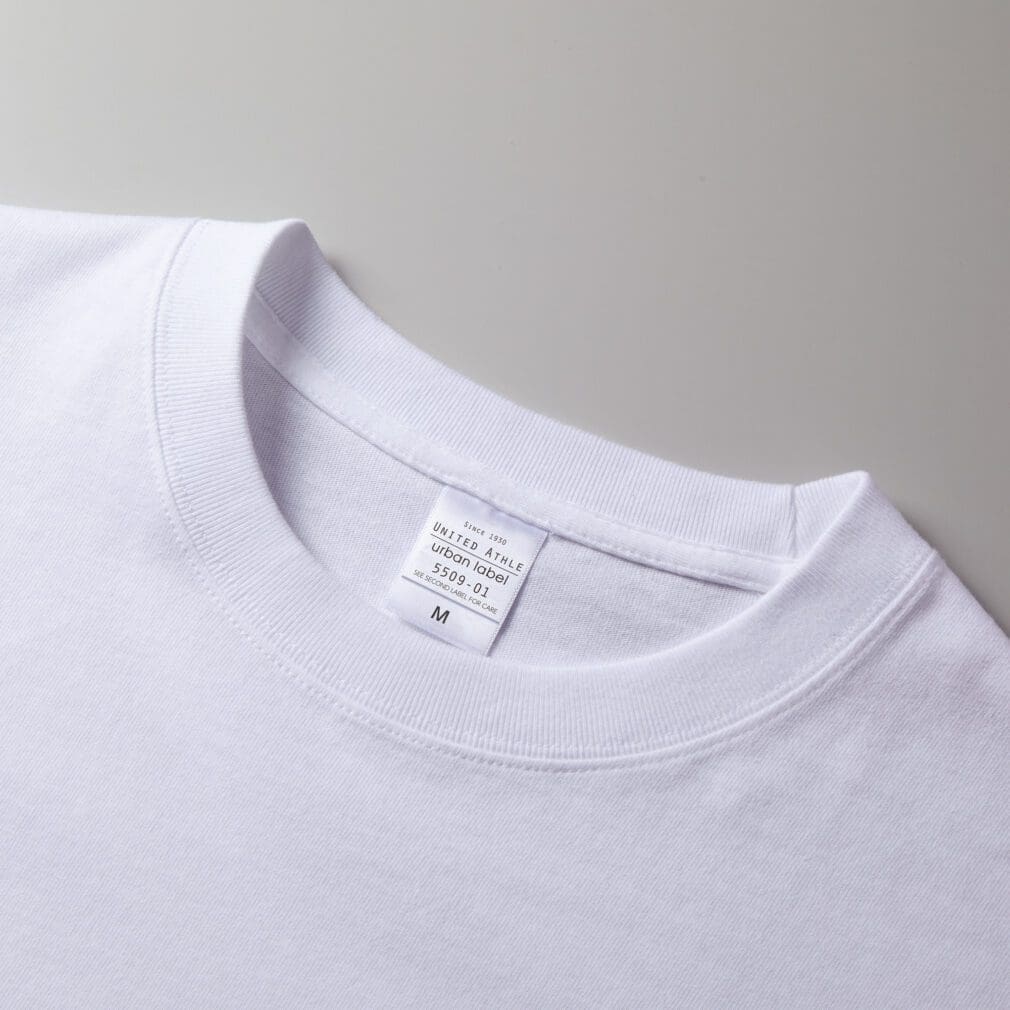 United Athle ユナイテッドアスレ ua5509-01 5.6オンス ビッグシルエット ロングスリーブ Ｔシャツ 襟部分
