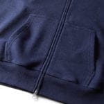 United Athle ユナイテッドアスレ ua5767-01 12.7オンス ヘヴィーウェイト スウェット フルジップ パーカ ポケット部分