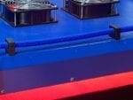 スポットドライヤーで熱処理中